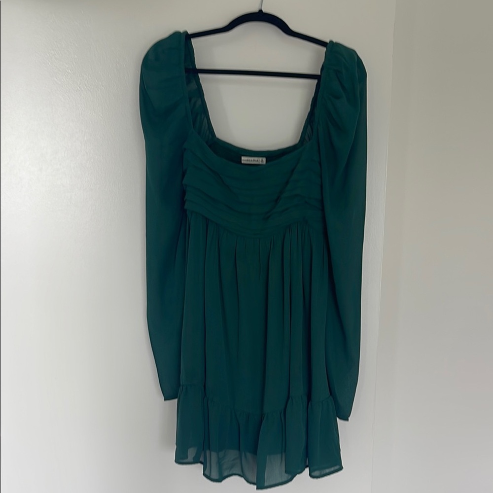 Green Long Sleeve Abercrombie Dress